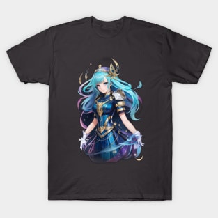 Zodiac Shifter: Transformative AI Anime Character Art in Ophiuchus T-Shirt